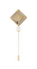 1990s Shoe Silhouette Gold-Tone Stick Pin Brooch