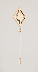 1990s Shoe Silhouette Gold-Tone Stick Pin Brooch