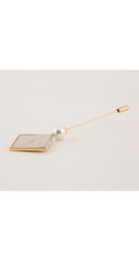 1990s Shoe Silhouette Gold-Tone Stick Pin Brooch