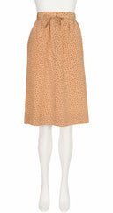 1979 S/S Star Print Beige Silk Knee-Length Skirt