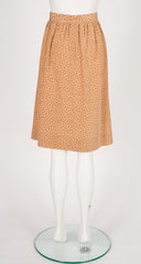 1979 S/S Star Print Beige Silk Knee-Length Skirt