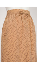 1979 S/S Star Print Beige Silk Knee-Length Skirt