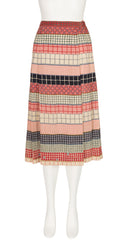 1976-77 F/W Russian Collection Geometric Wool Challis Wrap Skirt
