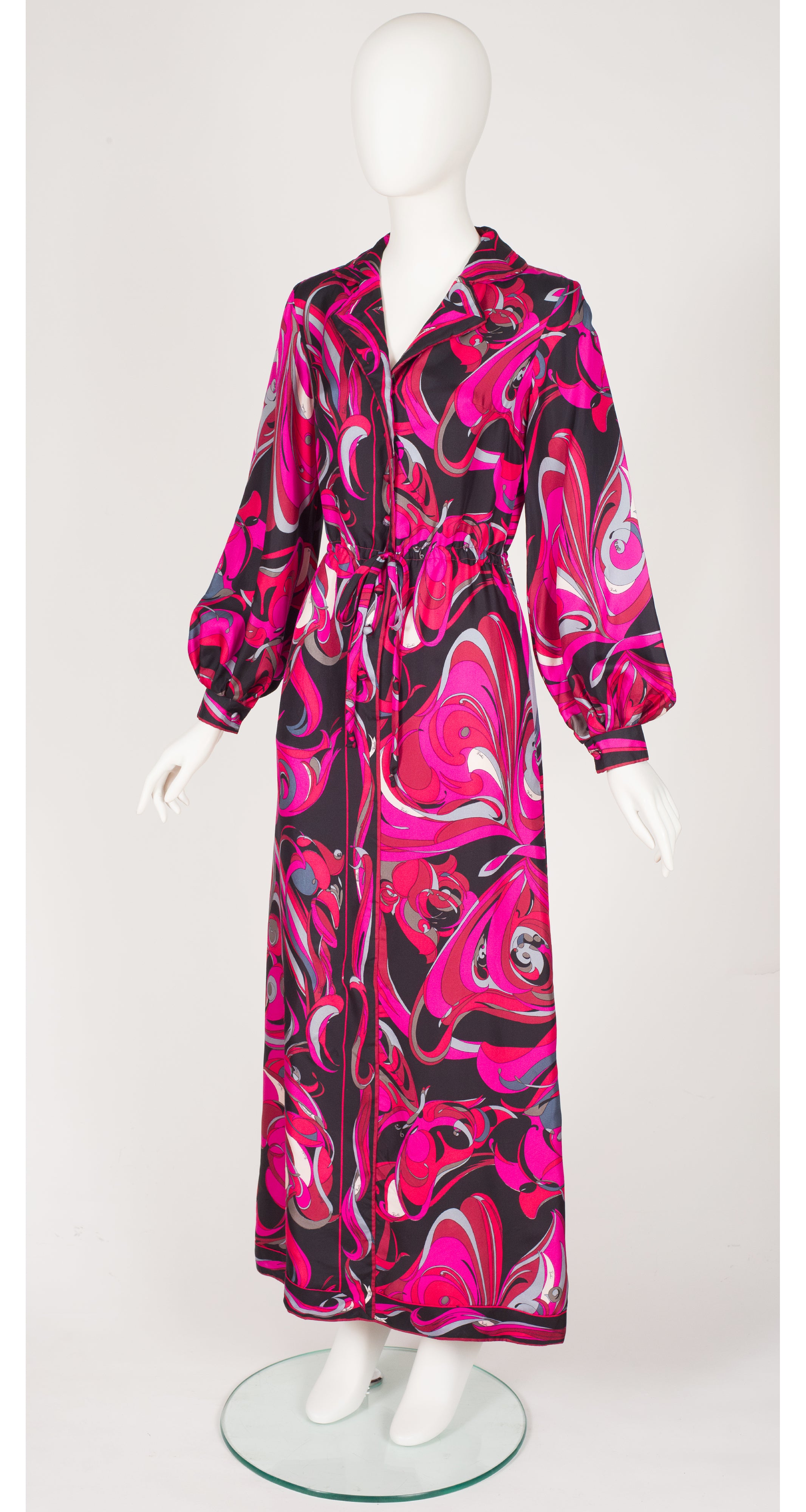 Emilio Pucci 1960s Border Print Silk Twill Balloon Sleeve Maxi Dress – Featherstone Vintage Emilio Pucci 1960s Border Print Silk Twill Balloon Sleeve Maxi Dress – Featherstone Vintage