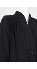 1995-96 F/W Runway Charcoal Grey Wool Pleated Coat