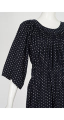 1986 S/S Black & White Dotted Cotton Jersey Dress