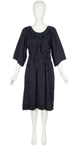 1986 S/S Black & White Dotted Cotton Jersey Dress