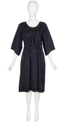 1986 S/S Black & White Dotted Cotton Jersey Dress