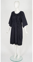 1986 S/S Black & White Dotted Cotton Jersey Dress
