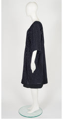 1986 S/S Black & White Dotted Cotton Jersey Dress