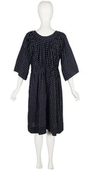 1986 S/S Black & White Dotted Cotton Jersey Dress