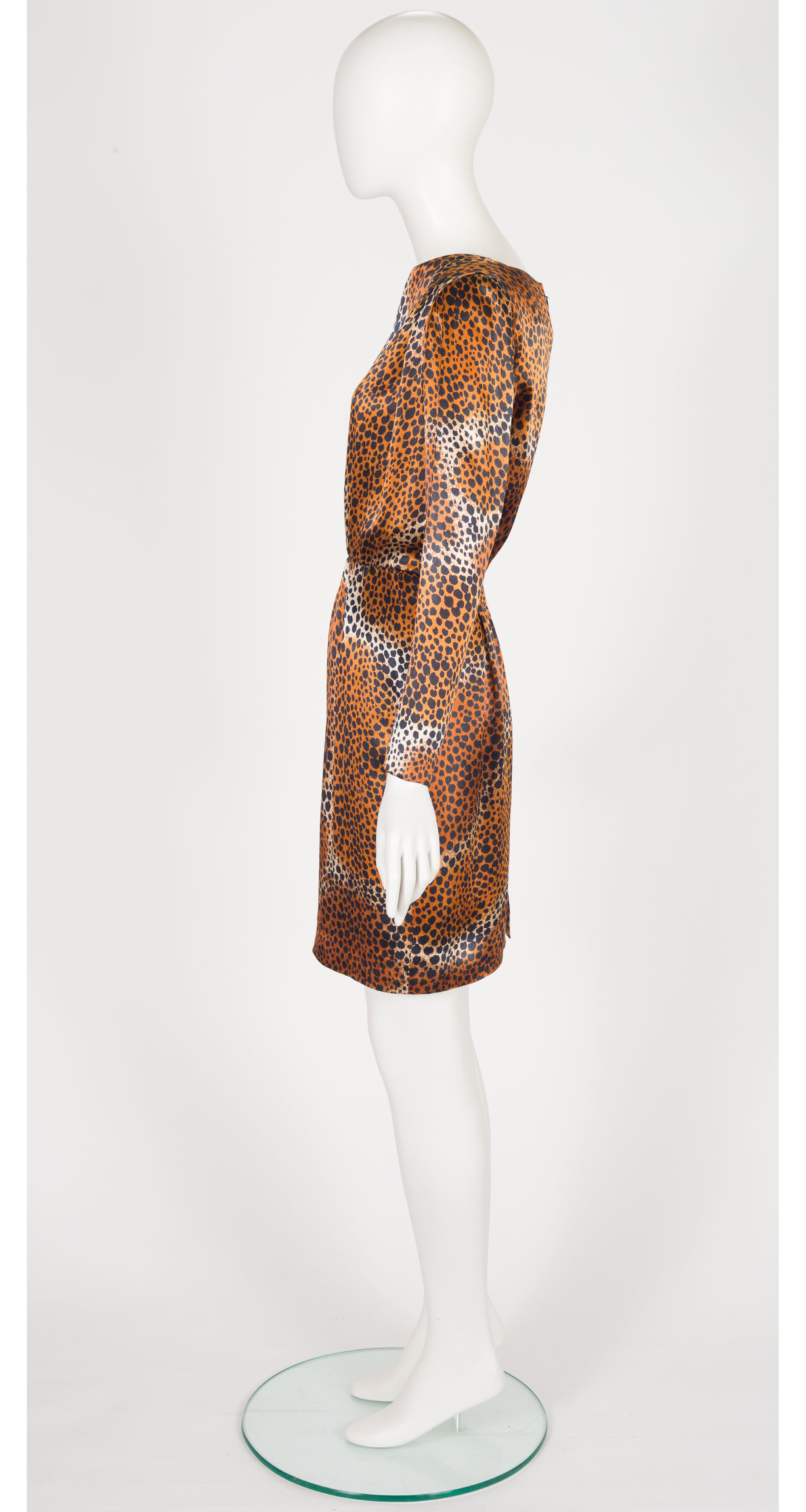 1995-96 F/W Animal Print Silk Cocktail Dress