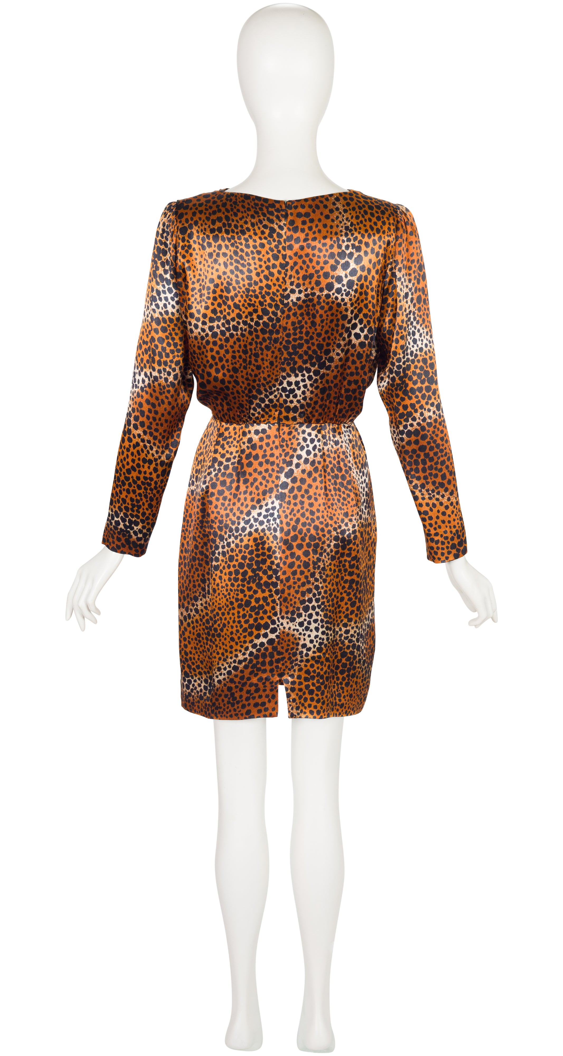 1995-96 F/W Animal Print Silk Cocktail Dress