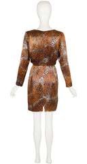 1995-96 F/W Animal Print Silk Cocktail Dress