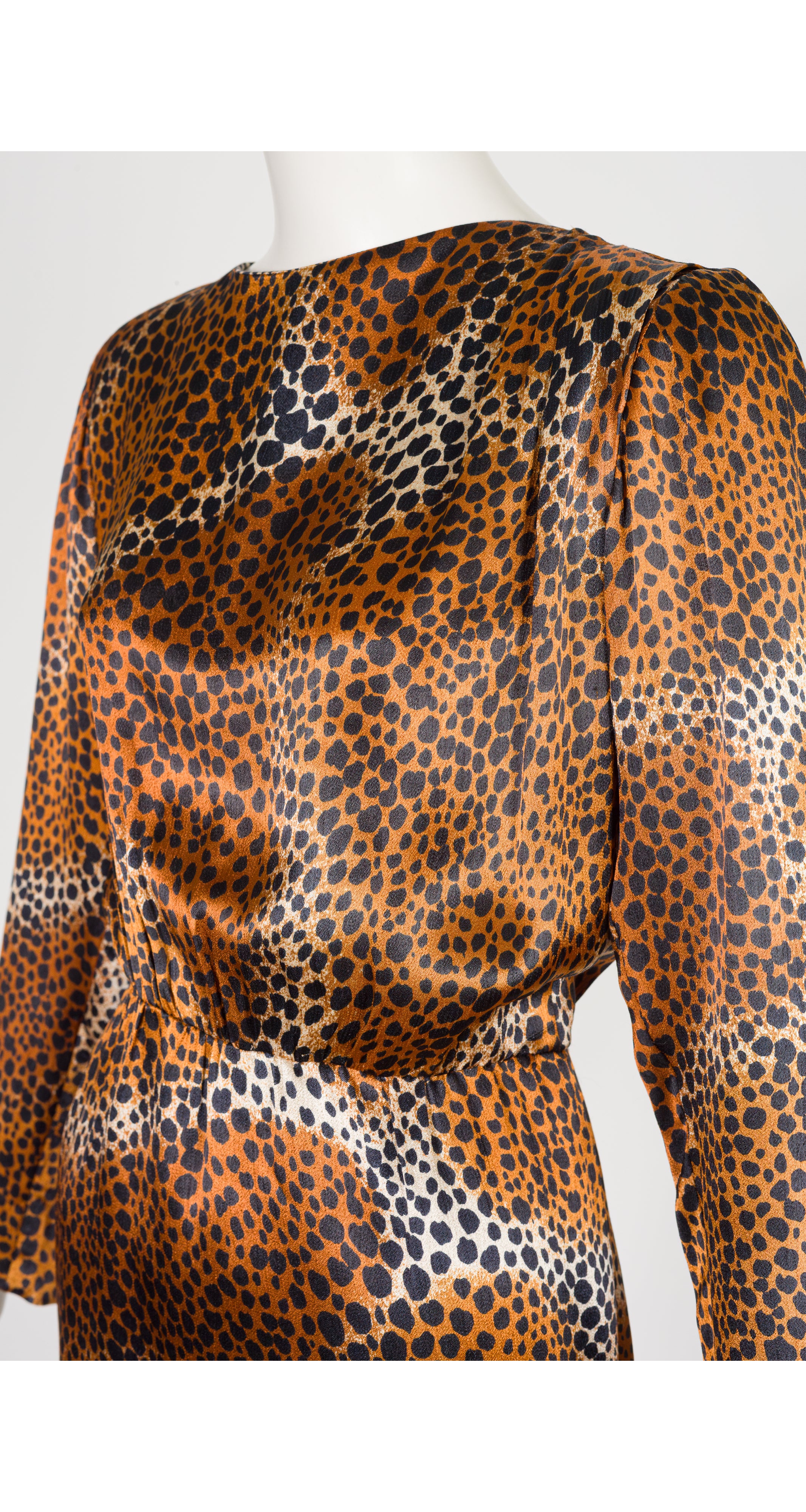 1995-96 F/W Animal Print Silk Cocktail Dress
