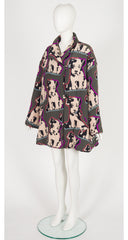1992-93 F/W Dog Pop Art Print Silk Swing Coat