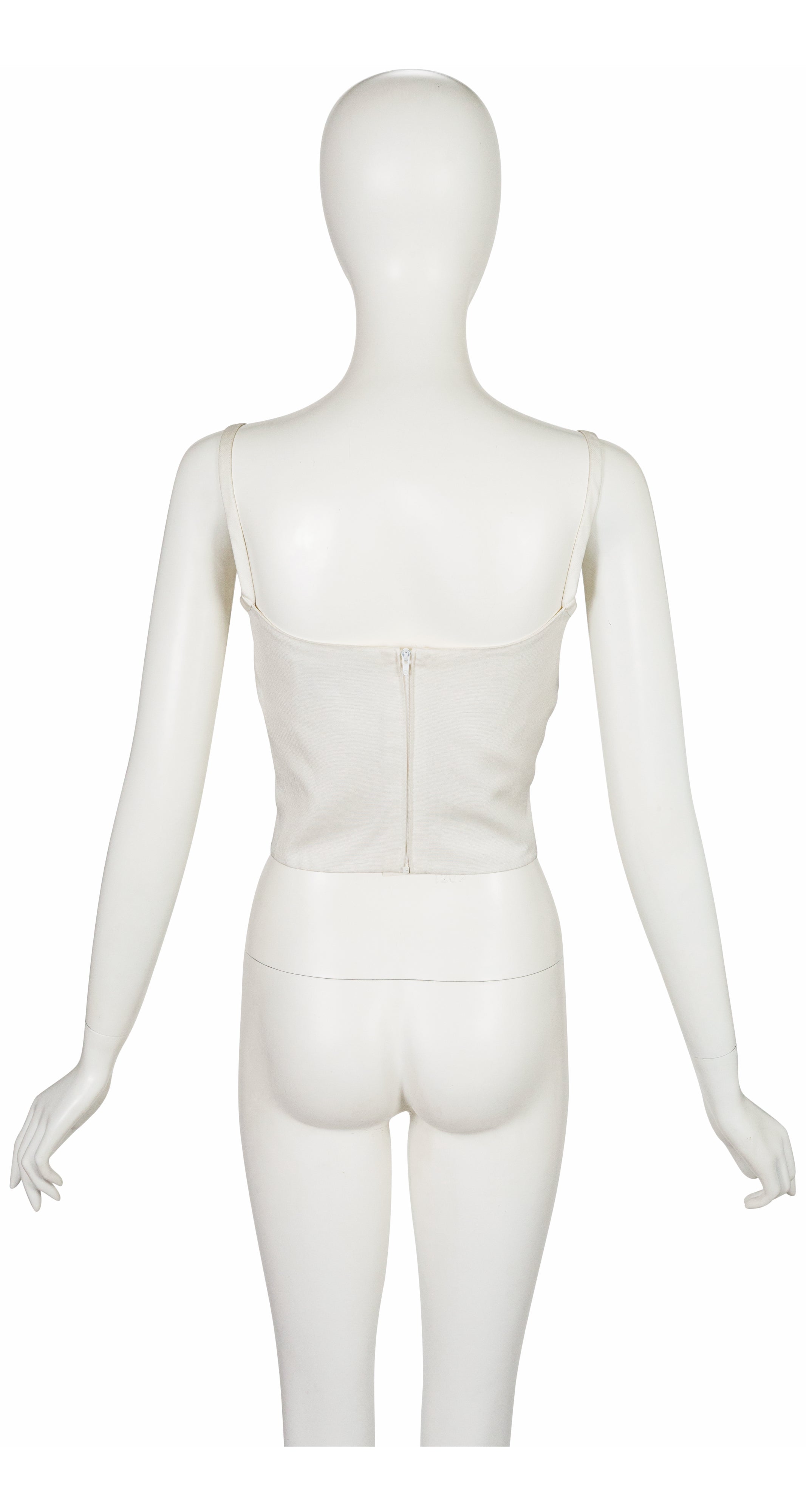 1990s NWT Nautical Rope White Bustier Top