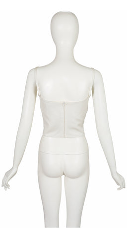 1990s NWT Nautical Rope White Bustier Top
