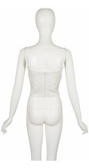 1990s NWT Nautical Rope White Bustier Top