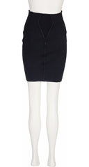 1990 S/S Black Cotton Jersey High-Waisted Bodycon Skirt