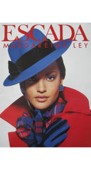 1992 F/W Blue & Red Plaid Silk Taffeta Tie-Neck Blouse