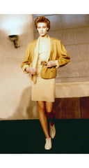 1985 S/S Beige Cotton Knit Bodycon Pencil Skirt