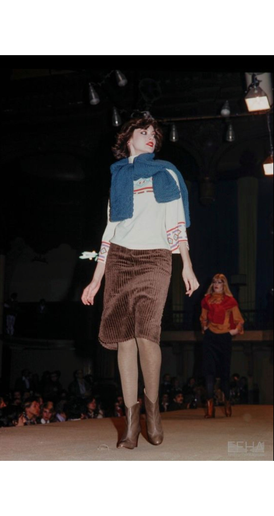 1976-77 F/W Teddy Brown Corduroy High-Waisted Skirt