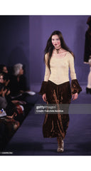 1993-94 F/W Lace & Rayon Velvet Bishop Sleeve Dress