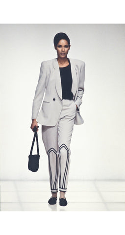 1993 S/S Butter Yellow Silk Layered Shawl Collar Blazer