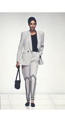 1993 S/S Butter Yellow Silk Layered Shawl Collar Blazer