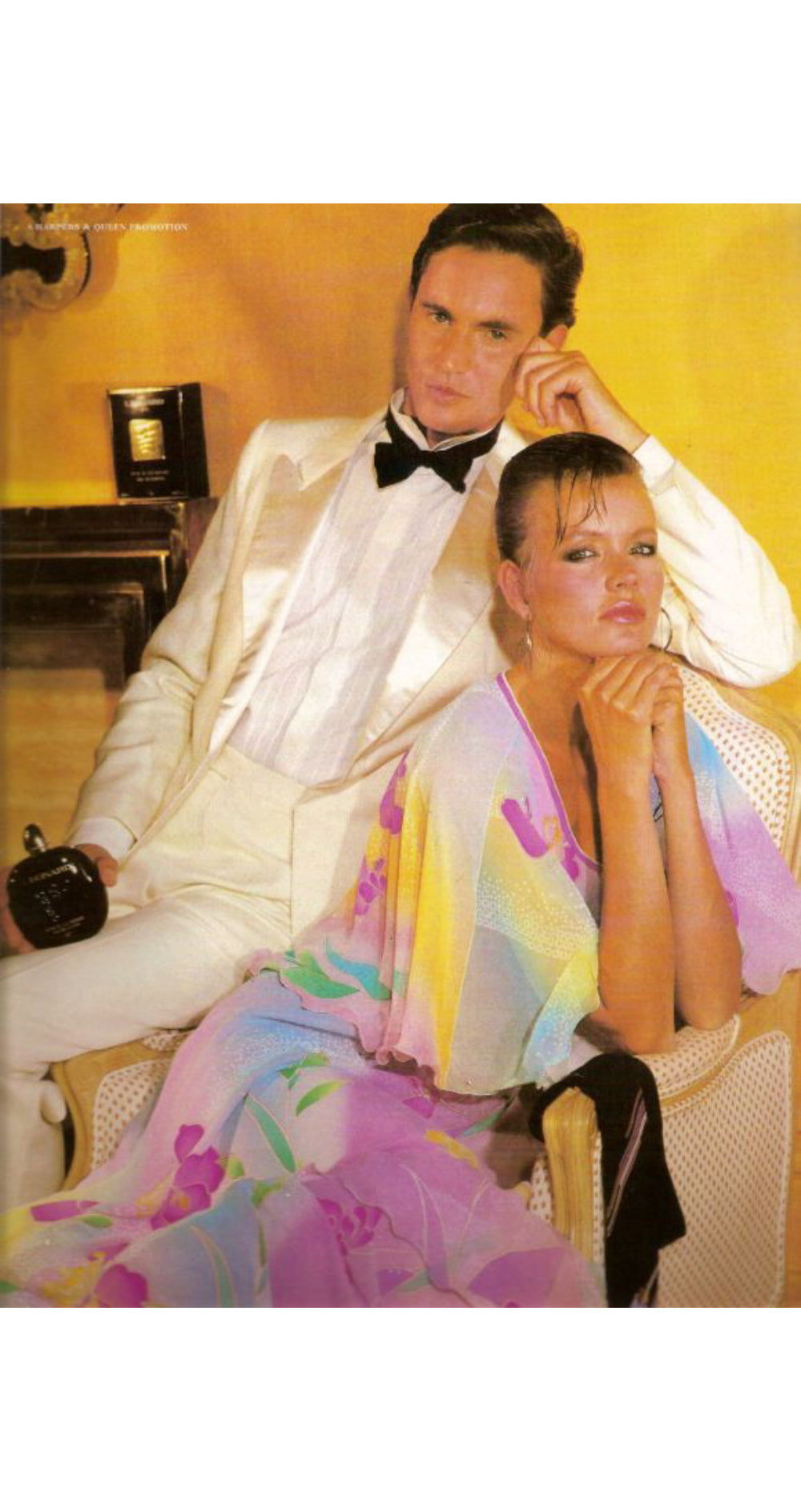 1981 Pastel Silk Chiffon Lettuce Hem Tiered Dress