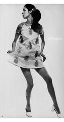 1969 S/S Demi-Couture Pineapple White Silk Crepe Dress