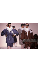 1983 S/S White Eyelet Cotton Ruffle Tie-Neck Blouse