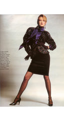 1983-84 F/W Embellished Black Velvet Evening Jacket