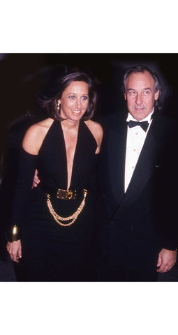 1992 Documented Gold Metal Chain Black Leather Belt