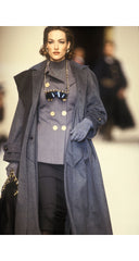 1992 F/W Gray Wool Double-Breasted Skirt Suit