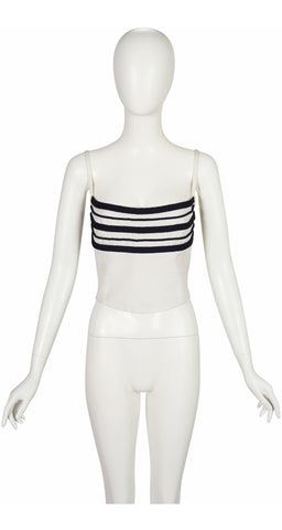 1990s NWT Nautical Rope White Bustier Top