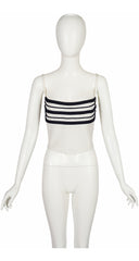 1990s NWT Nautical Rope White Bustier Top