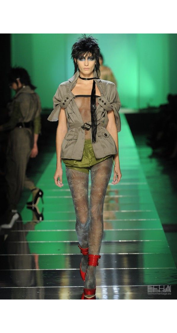 2011 S/S Taupe Utility Button-Up Maxi Dress