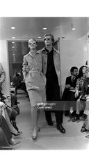 1970s Beige Ultrasuede Collared Coat Dress