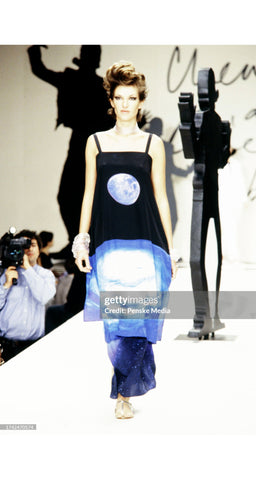 1997 S/S Galaxy Print Cotton Sateen Pants