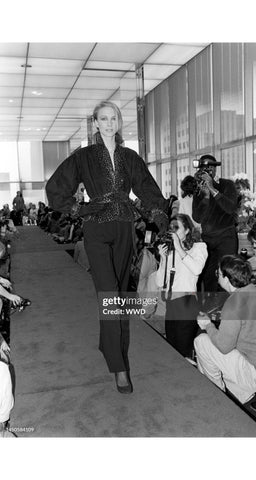 1982-83 F/W Studded Black Suede Collared Jacket