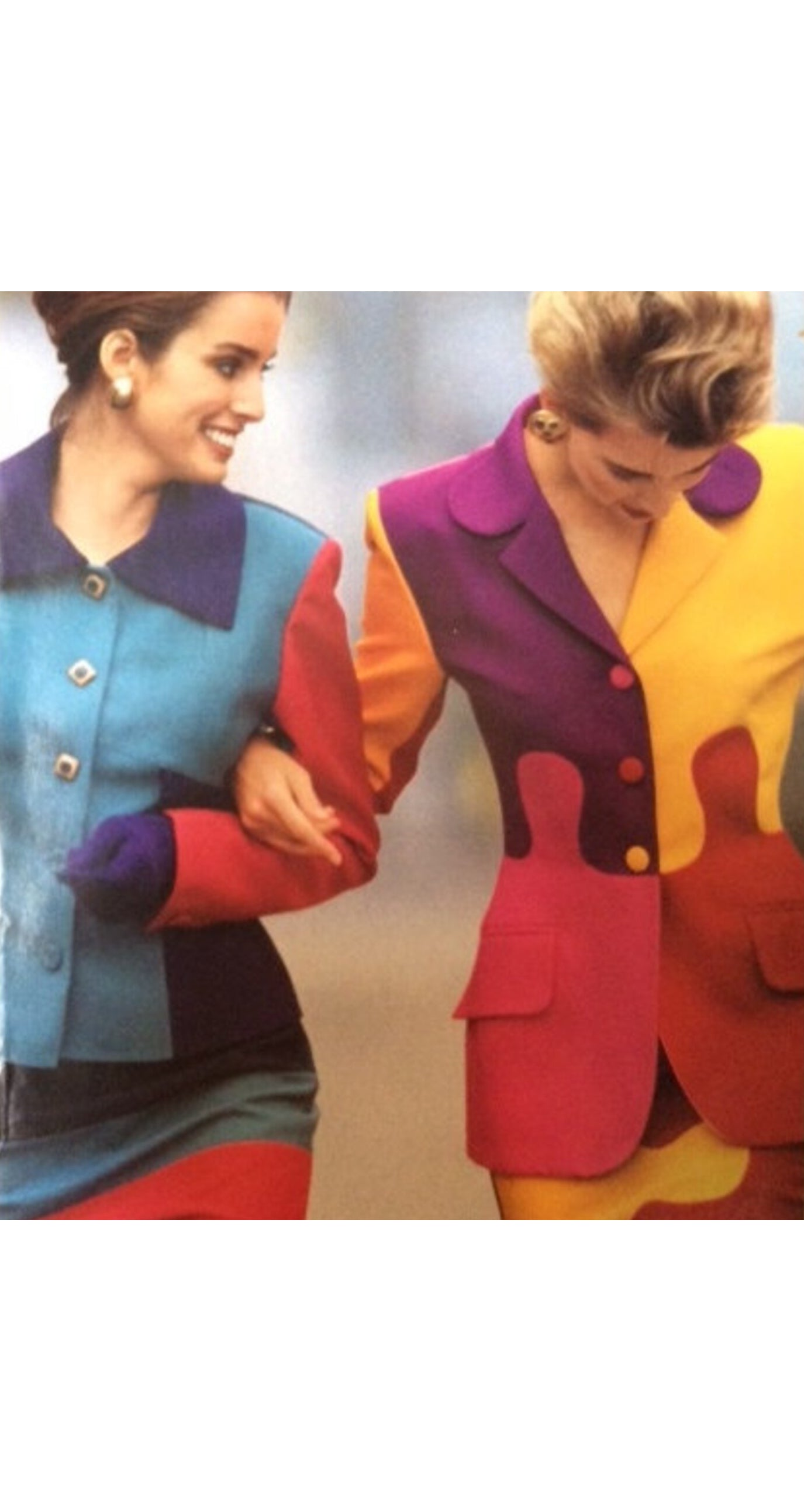 1991-92 F/W Jigsaw Puzzle Piece Wool Pencil Skirt