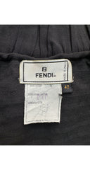 2000 F/W Black Ribbed Cotton Velvet Circle Skirt
