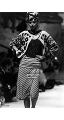 1984 S/S Striped Linen Knit Convertible Tube Dress