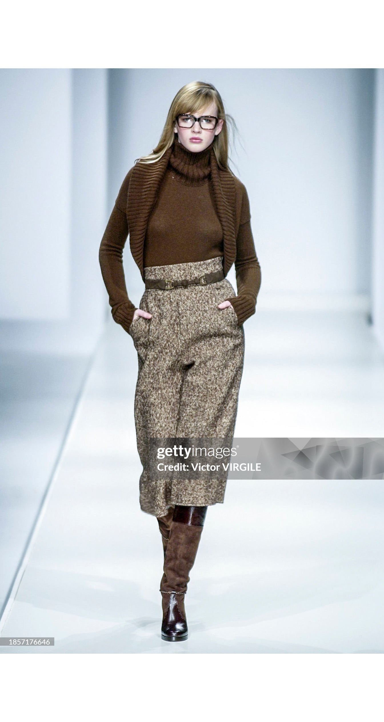 2002-03 F/W Brown Wool & Mohair Tweed Culottes