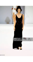 1999 S/S Black Sheer Cut-Out Sheath Dress