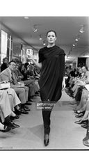 1975-76 F/W Black Jersey One-Shoulder Grecian Gown