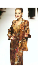 1995-96 F/W Animal Print Silk Cocktail Dress