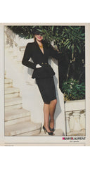 1983 S/S Navy Wool Gabardine Hourglass Blazer